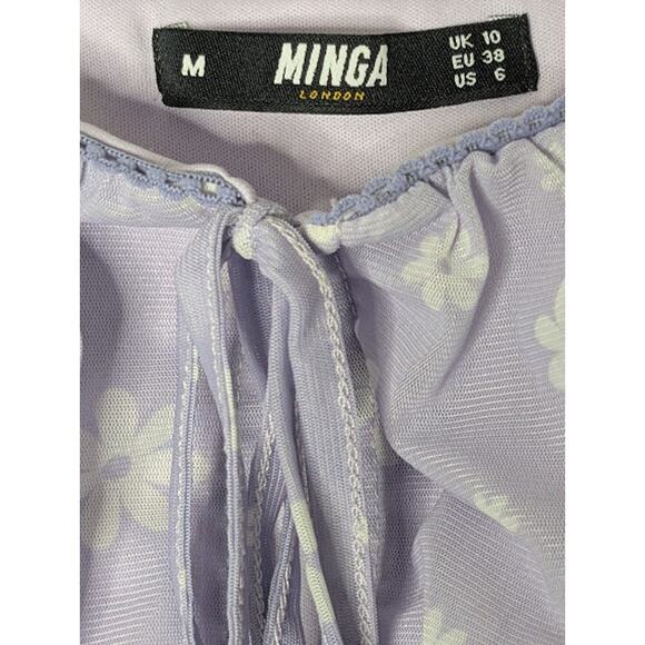 Flower Girl Lilac Mini Dress MINGA LONDON Size 10 Festival Fairycore, Kawaii0 - Picture 4 of 7